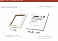 New Keilrahmenbild ZUHAUSE Keilrahmenbilder