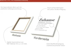 New Keilrahmenbild ZUHAUSE Keilrahmenbilder