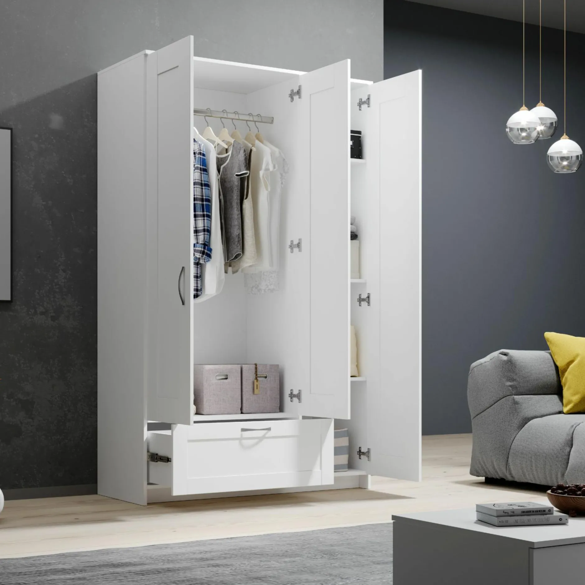 Online Kleiderschrank BODMIN Kleiderschränke