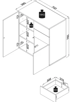 Discount Kommode DALOSA Kommoden|Kommoden