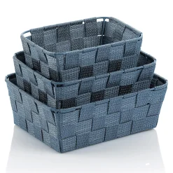 Outlet Korb-Set ALVARO rauchblau Wäschesammler|Wäschesammler