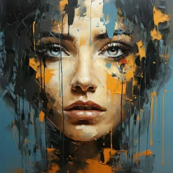 New Leinwandbild BLUE EYE GIRL Kunstdrucke