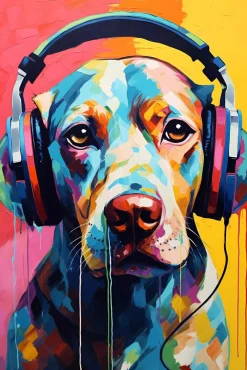 Best Leinwandbild DOGGY SOUND Kunstdrucke