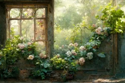 Sale Leinwandbild ROMANTIK GARTEN Kunstdrucke