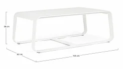 Clearance Loungetisch MERRIGAN weiss Loungemöbel|Loungemöbel
