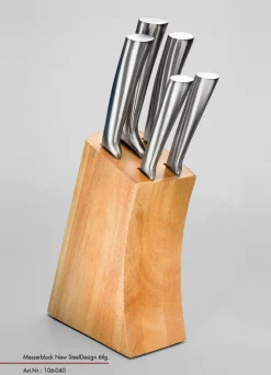 Best Messerblock NEW STEEL DESIGN Küchenhelfer|Besteck