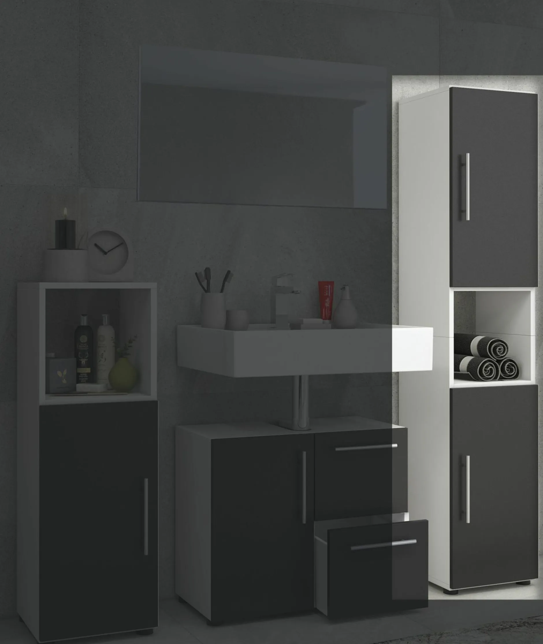 New Midischrank FLANDU Hochschränke|Bad-Hochschränke