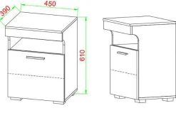 Clearance Nachttisch SLEPAL Nachttische|Nachttische