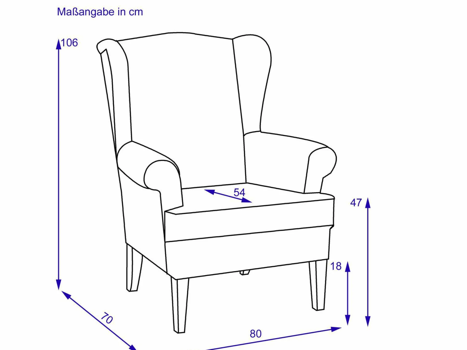 Clearance Ohrensessel LUMINARA-B Sessel|Einzel- & Loungesessel