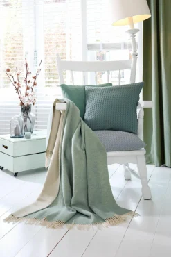 Plaid salvia-creme Decken|Decken & Kissen