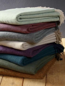 Plaid salvia-creme Decken|Decken & Kissen