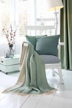 Plaid salvia-creme Decken|Decken & Kissen