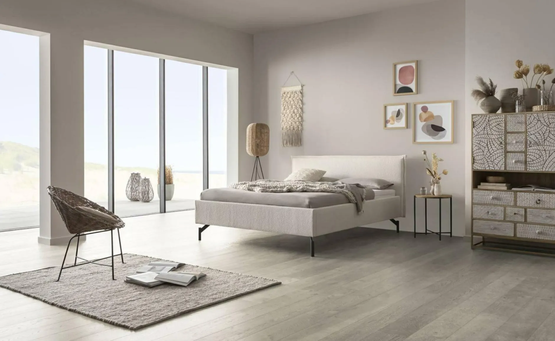 Outlet Polsterbett MARLA Betten|Polsterbetten