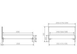 Sale Polsterbett NORA Betten|Polsterbetten