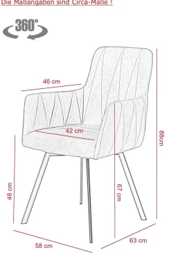 Outlet Polsterstuhl GESA 2er Set Esszimmerstühle|Polsterstühle