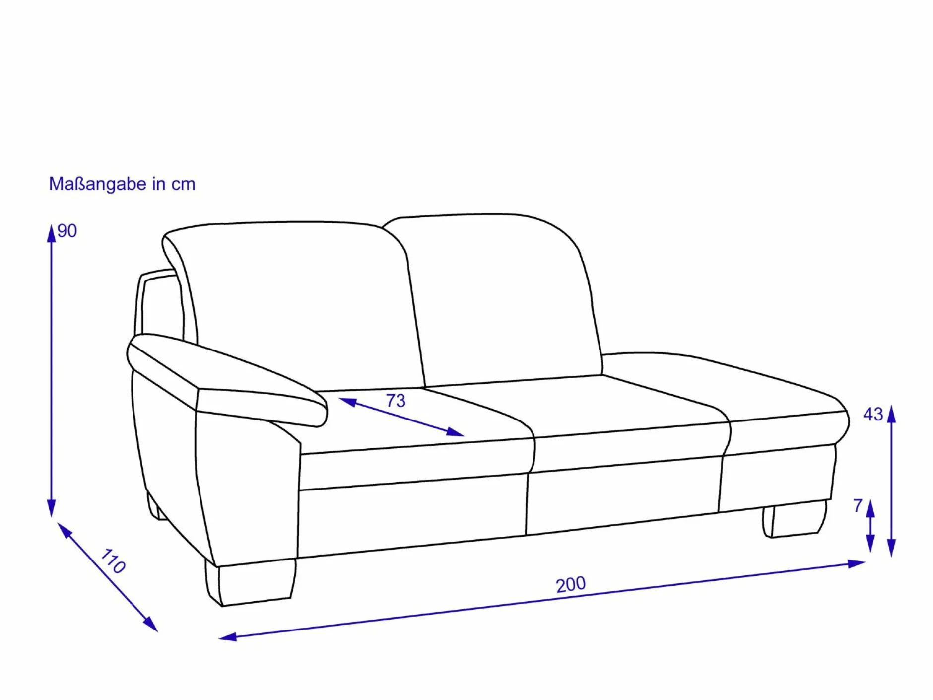 New Recamiere GIANNA Einzelsofas