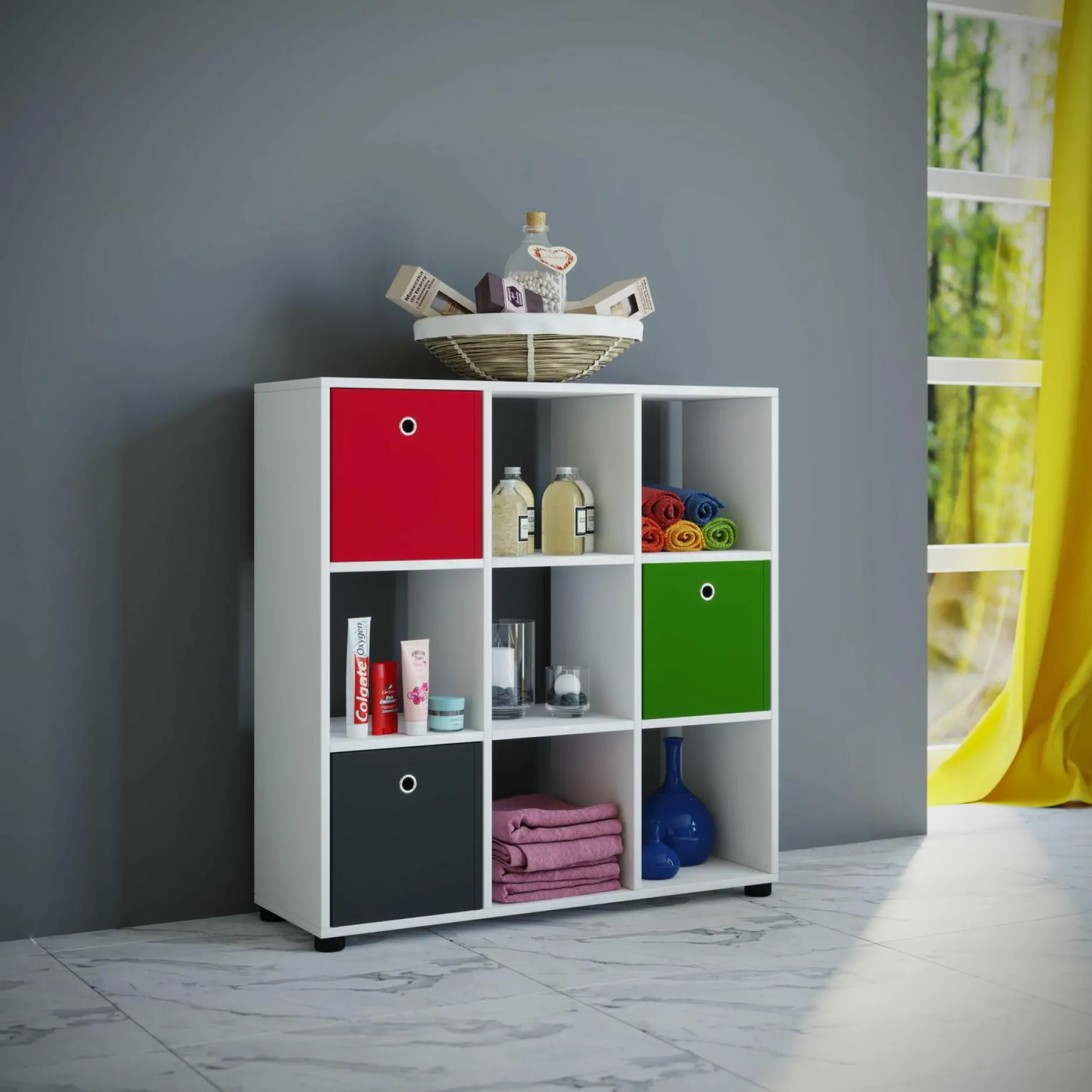 Clearance Regal Benas-3x3 Regale & Raumteiler