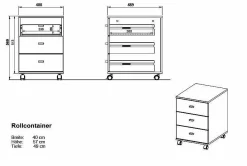 Outlet Rollcontainer ALTINO Container|Container
