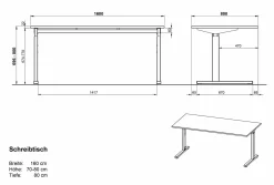 Outlet Schreibtisch PROFI 2.0 Schreibtische|Schreibtische