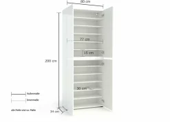 Clearance Schuhschrank MISTER BIANCO Schuhschränke|Schränke