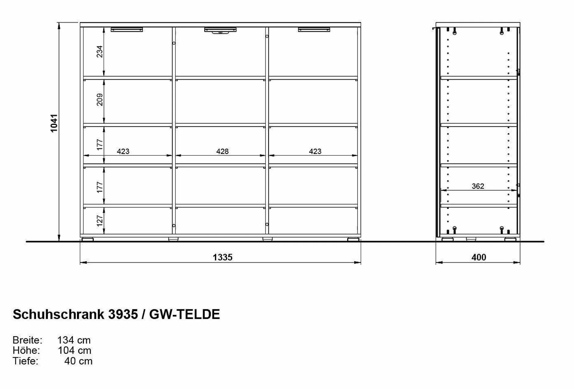 Schuhschrank TELDE Schuhschränke|Schränke