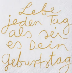Clearance Servietten LEBE JEDEN TAG Servietten