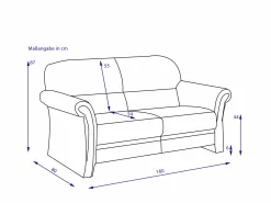 Hot Sofa 2 Sitzer 317 CAPELLA Einzelsofas