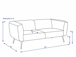 Clearance Sofa 2 Sitzer ADELMO Einzelsofas