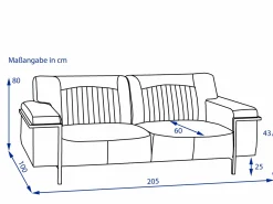 Clearance Sofa 2,5 Sitzer Bonanza Einzelsofas