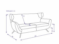 Online Sofa 2,5 Sitzer CHARLSTON Einzelsofas
