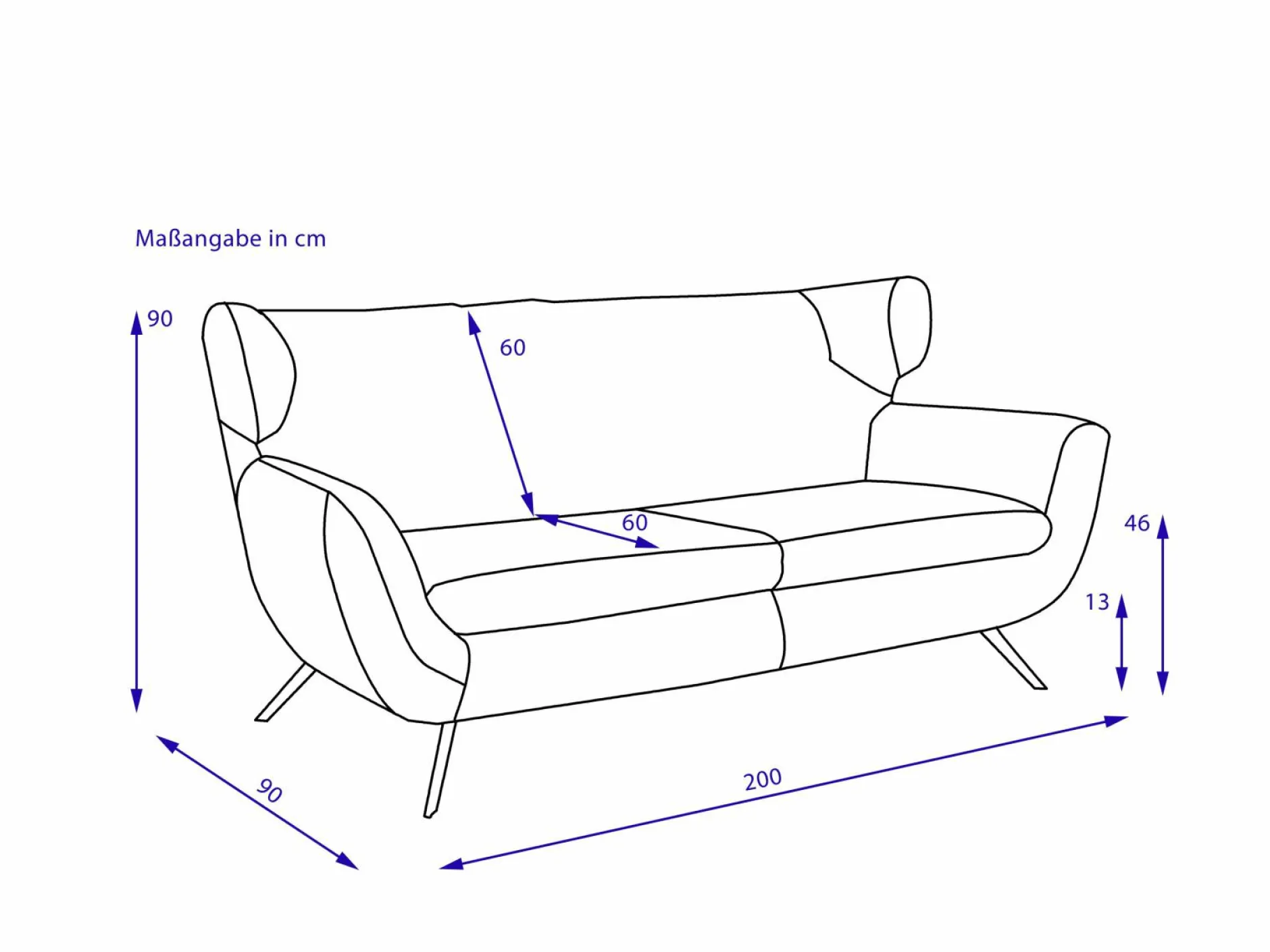Online Sofa 2,5 Sitzer CHARLSTON Einzelsofas