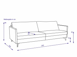 Discount Sofa 2,5 Sitzer CLASSICS 990 Einzelsofas