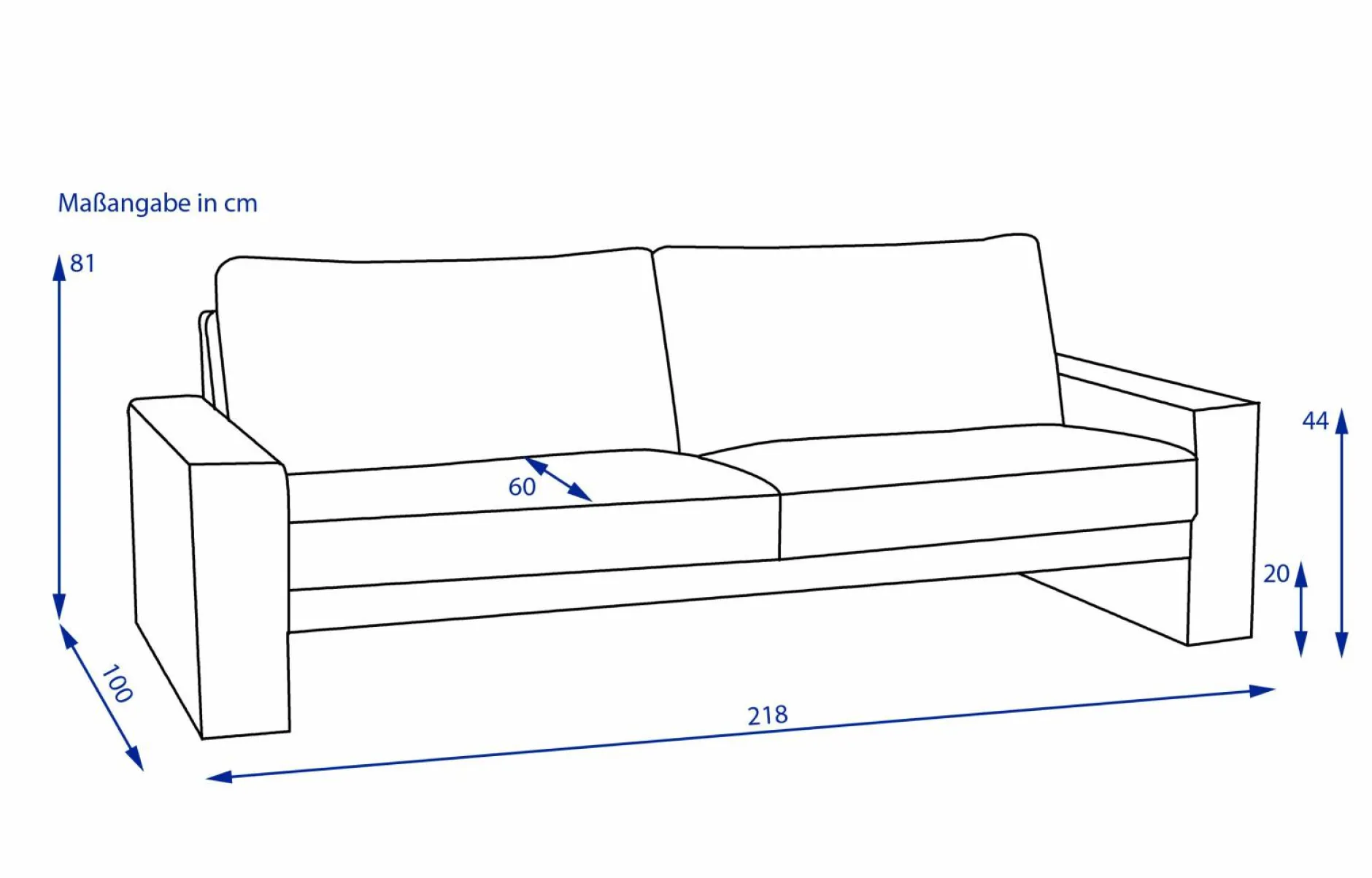 Best Sofa 2,5 Sitzer CLASSICS 100 Einzelsofas