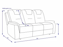 Clearance Sofa 3 Sitzer HONGKONG Polstermöbel|Einzelsofas