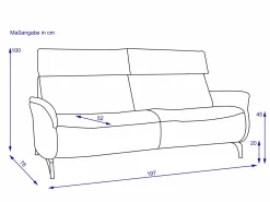Sofa 3 Sitzer 4170 Einzelsofas
