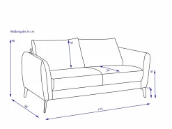 Hot Sofa 2,5 Sitzer KALIA Einzelsofas