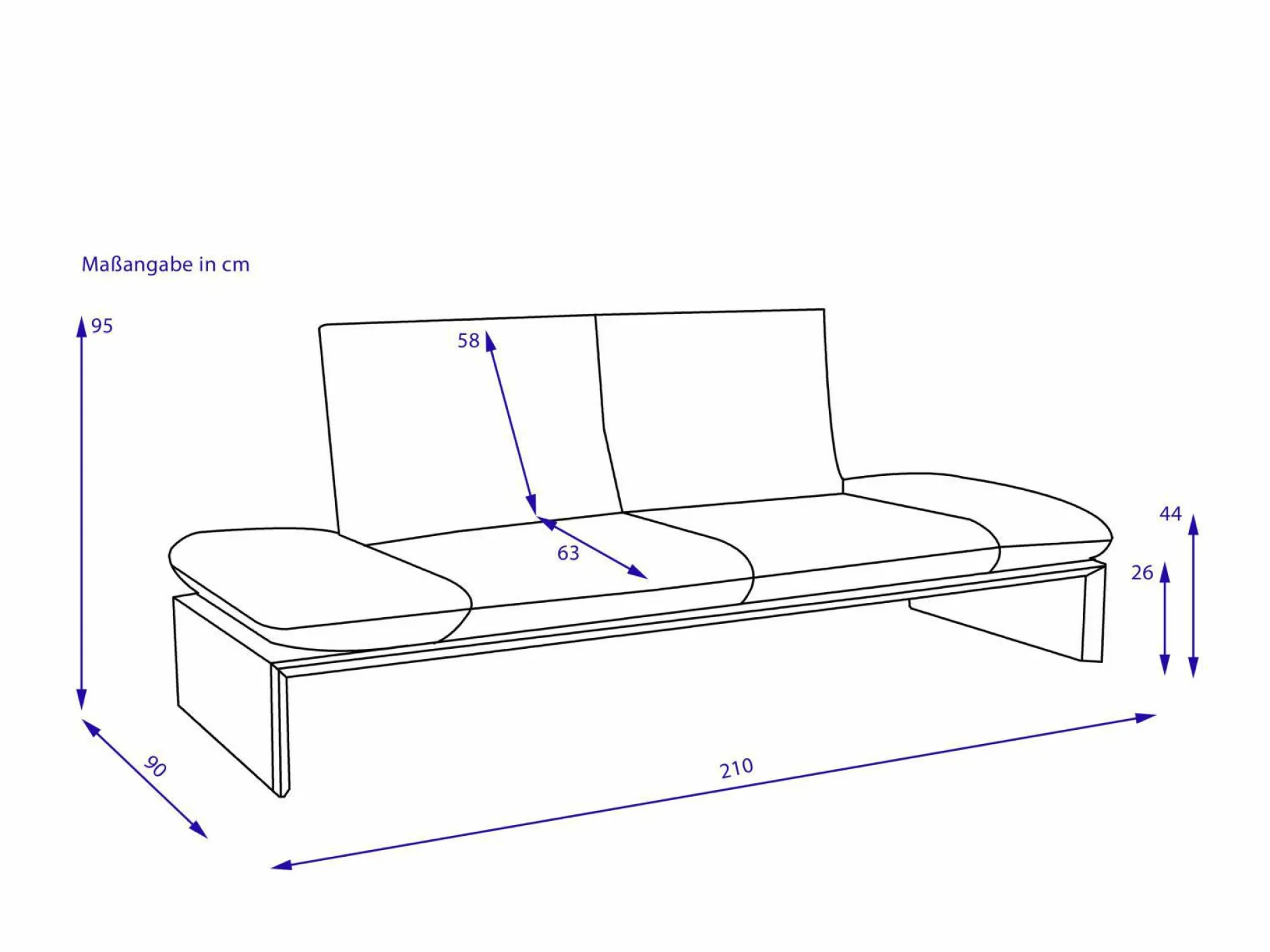 Sale Sofa 2,5 Sitzer HARRIET Einzelsofas