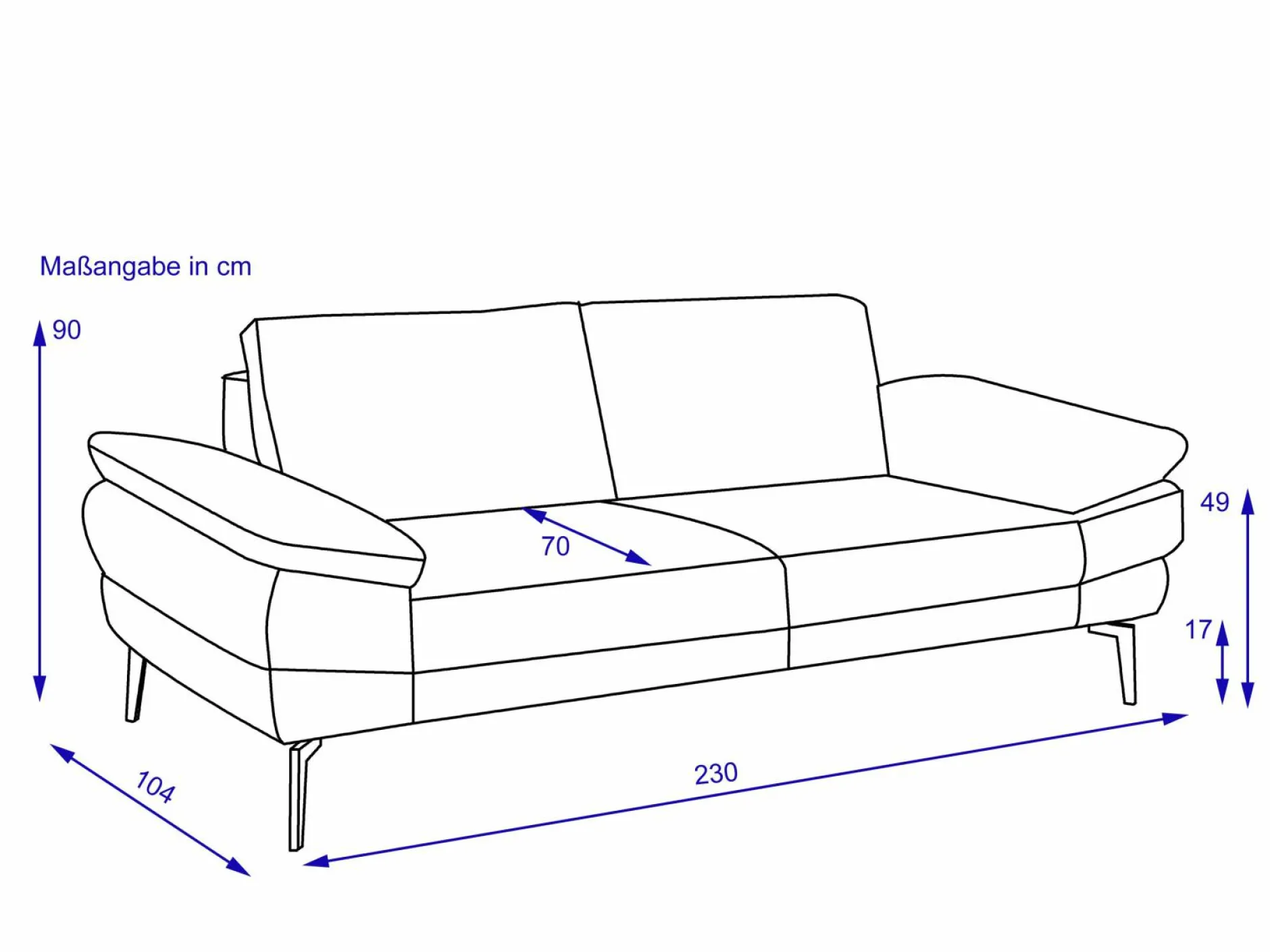 Best Sofa 3 Sitzer CIVITA Einzelsofas