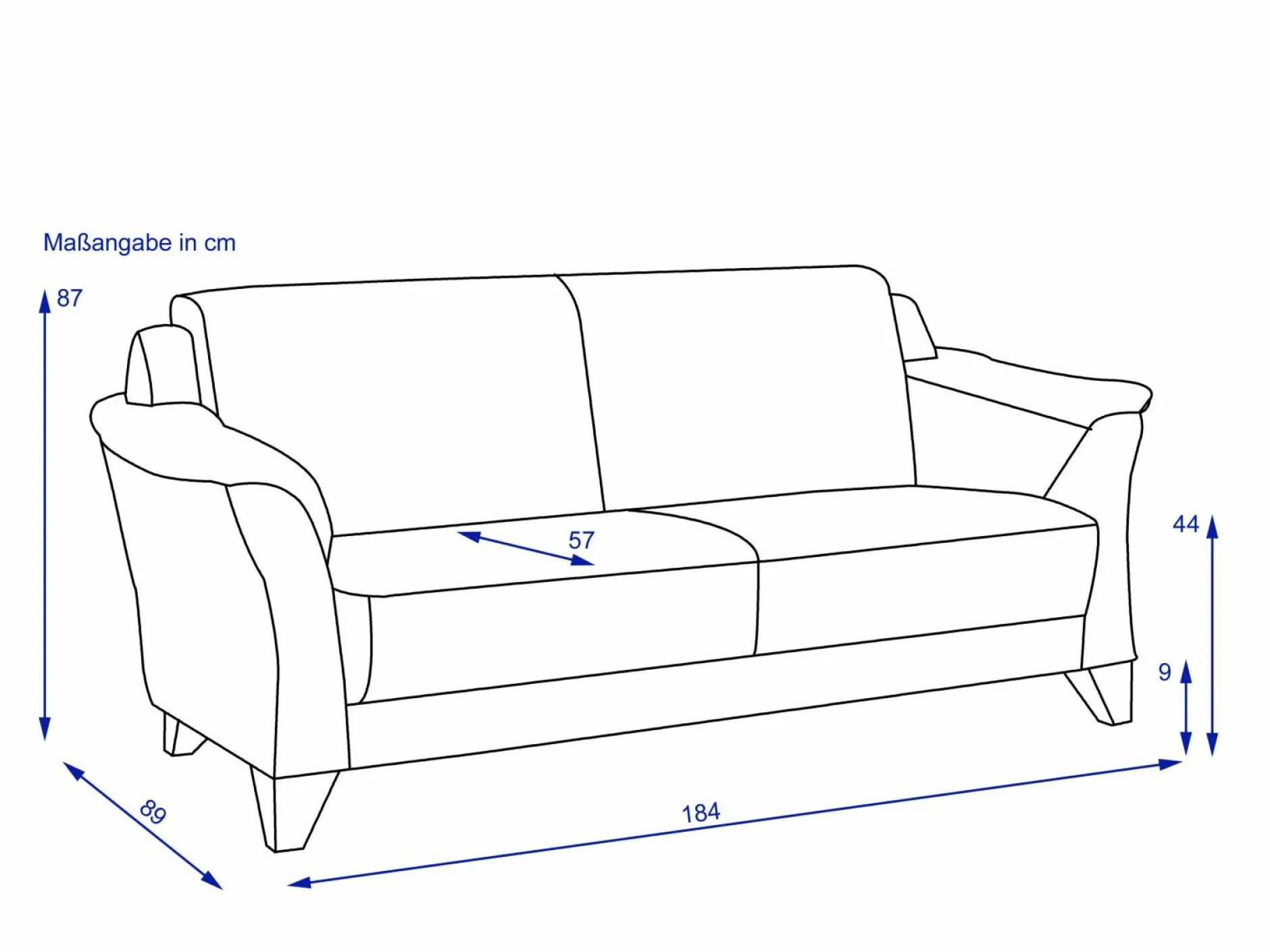 Sale Sofa 3 Sitzer QUADRA Einzelsofas