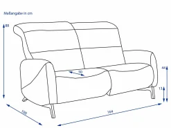 Best Sofa 2,5 Sitzer RECREO Polstermöbel|Einzelsofas
