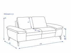 Clearance Sofa 2 Sitzer SENAYO Einzelsofas