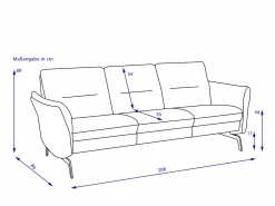 Clearance Sofa 3 Sitzer TEOMA Einzelsofas
