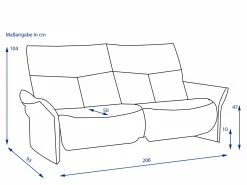 Clearance Sofa 3 Sitzer VARIA Einzelsofas