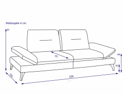 Outlet Sofa 2,5 Sitzer PACIFIC Einzelsofas