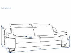 New Sofa 3 Sitzer HAGEN Polstermöbel|Einzelsofas