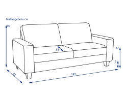 Sale Sofa 3 Sitzer BUDDY Einzelsofas