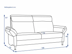 Discount Sofa 2 Sitzer VOLLEY Einzelsofas