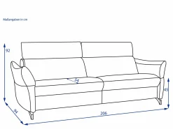 Hot Sofa 3 Sitzer MAINSTADT Polstermöbel|Einzelsofas