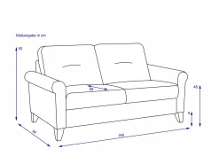 Hot Sofa 2,5 Sitzer RÜGEN PLUS Einzelsofas
