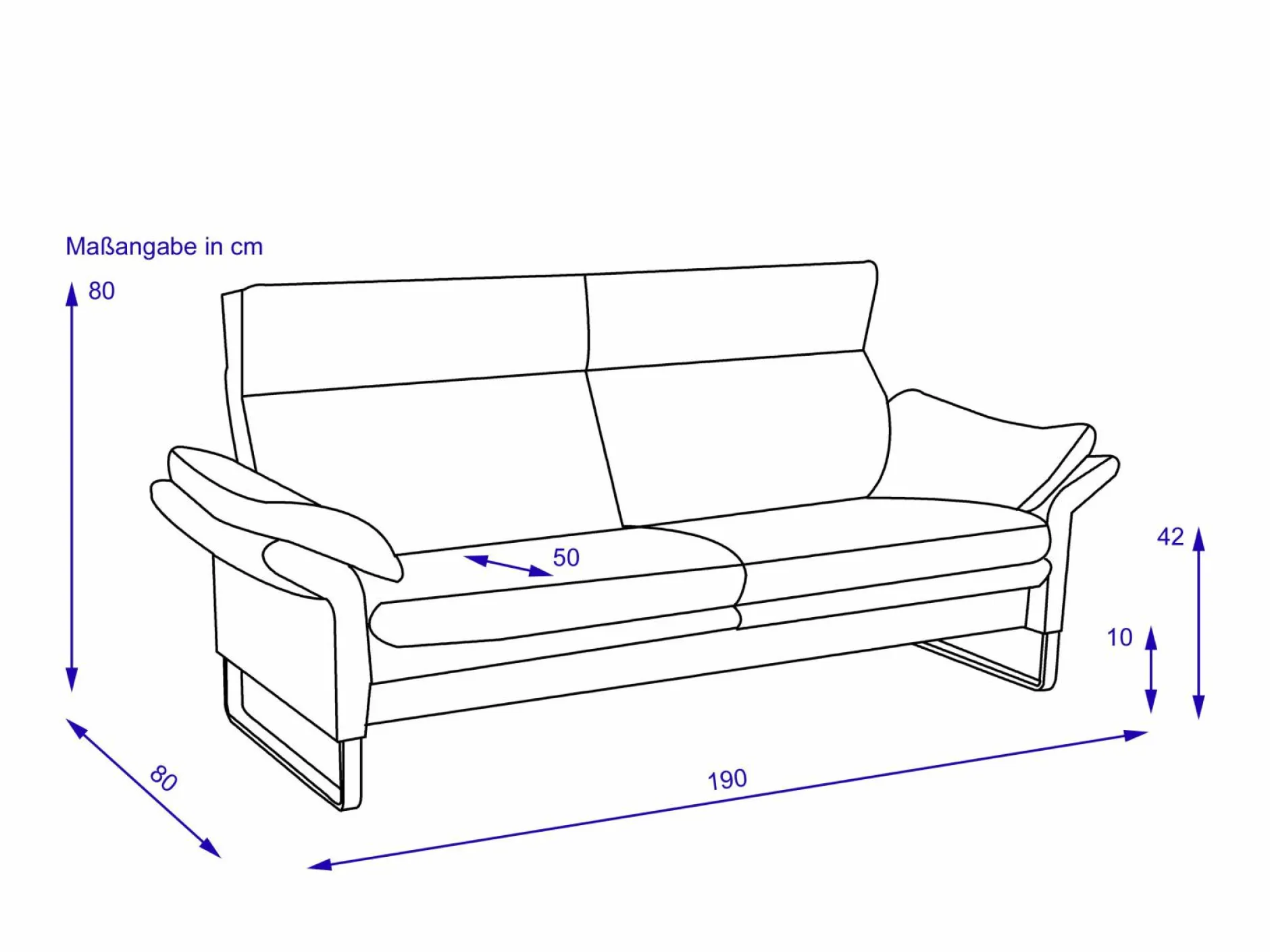 Discount Sofa 2,5-Sitzer LUCCA Einzelsofas